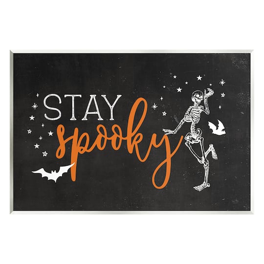 Stupell Industries Stay Spooky Skeleton Wall Plaque Art